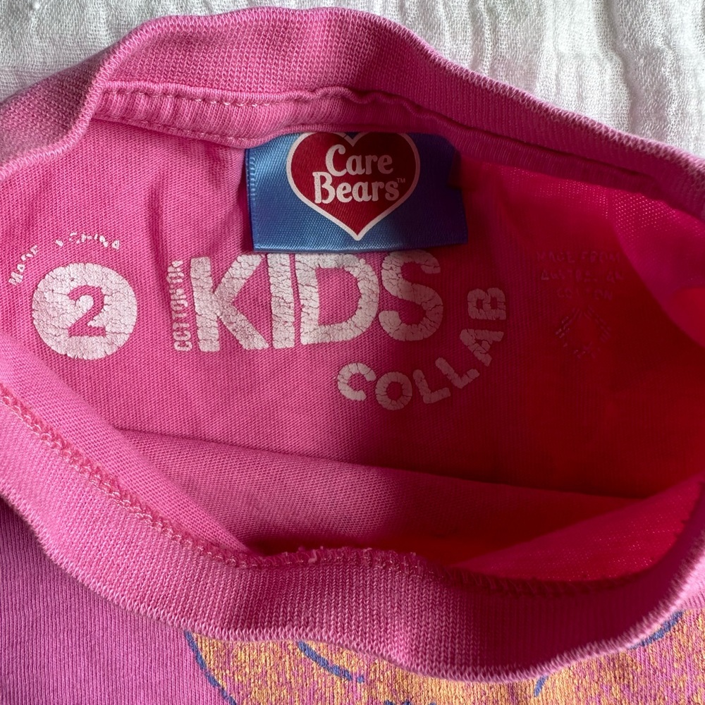 Cotton On Kids Distressed Tee Shirt - Care Bears Collab - Size 2 / 18-24 Months - Picture 3 of 4